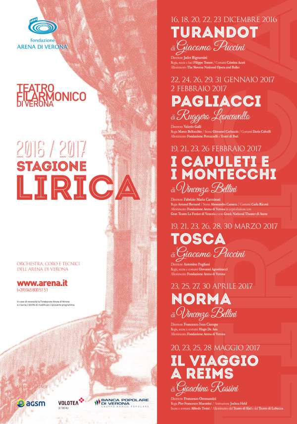 Stagione lirica 2016/17 a Verona