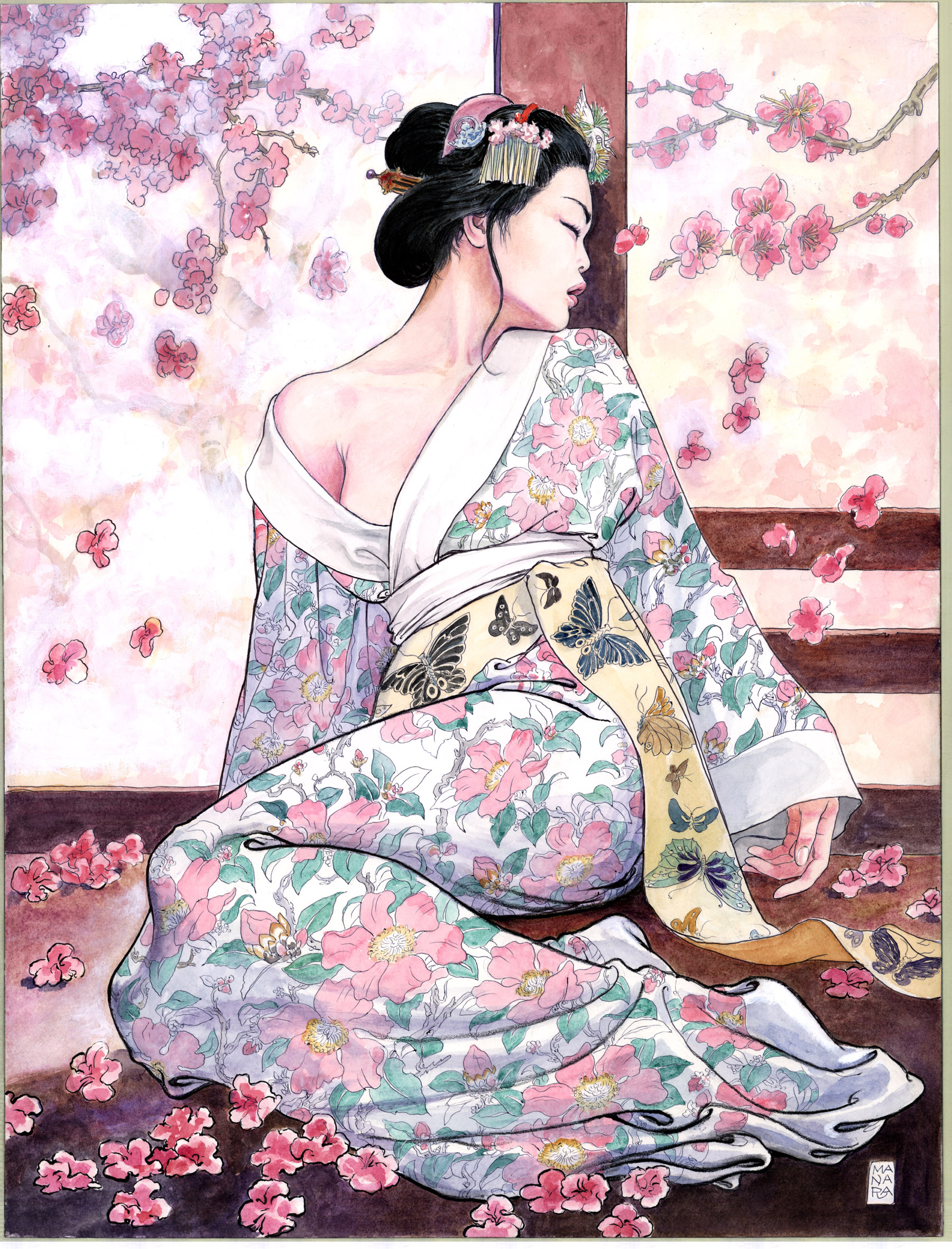 Madama Butterfly - tavola di Milo Manara